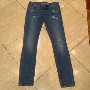 Blank NYC distressed straight leg jeans